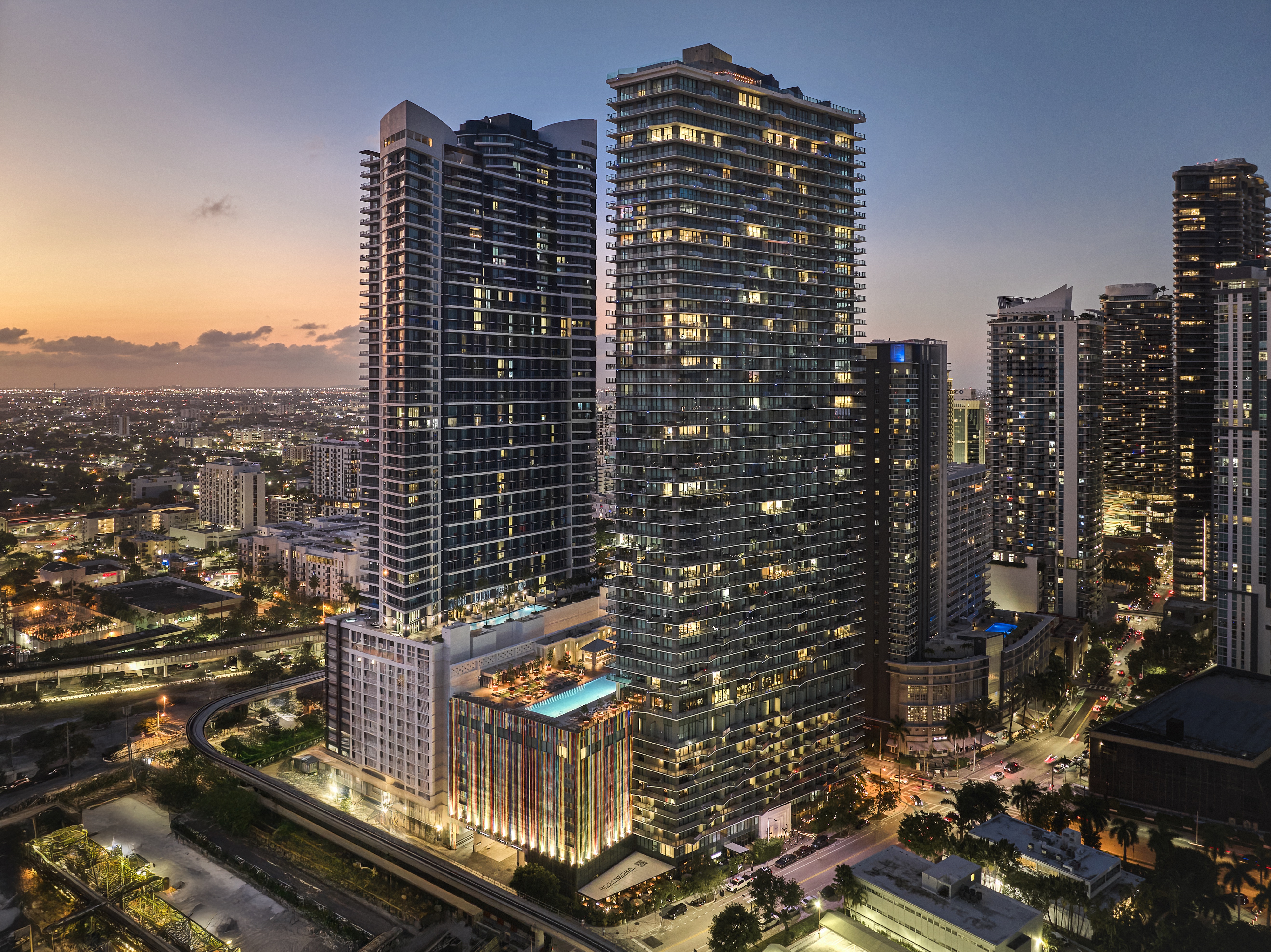 Exterior architecture with dramatic sky   NJ aerial photography