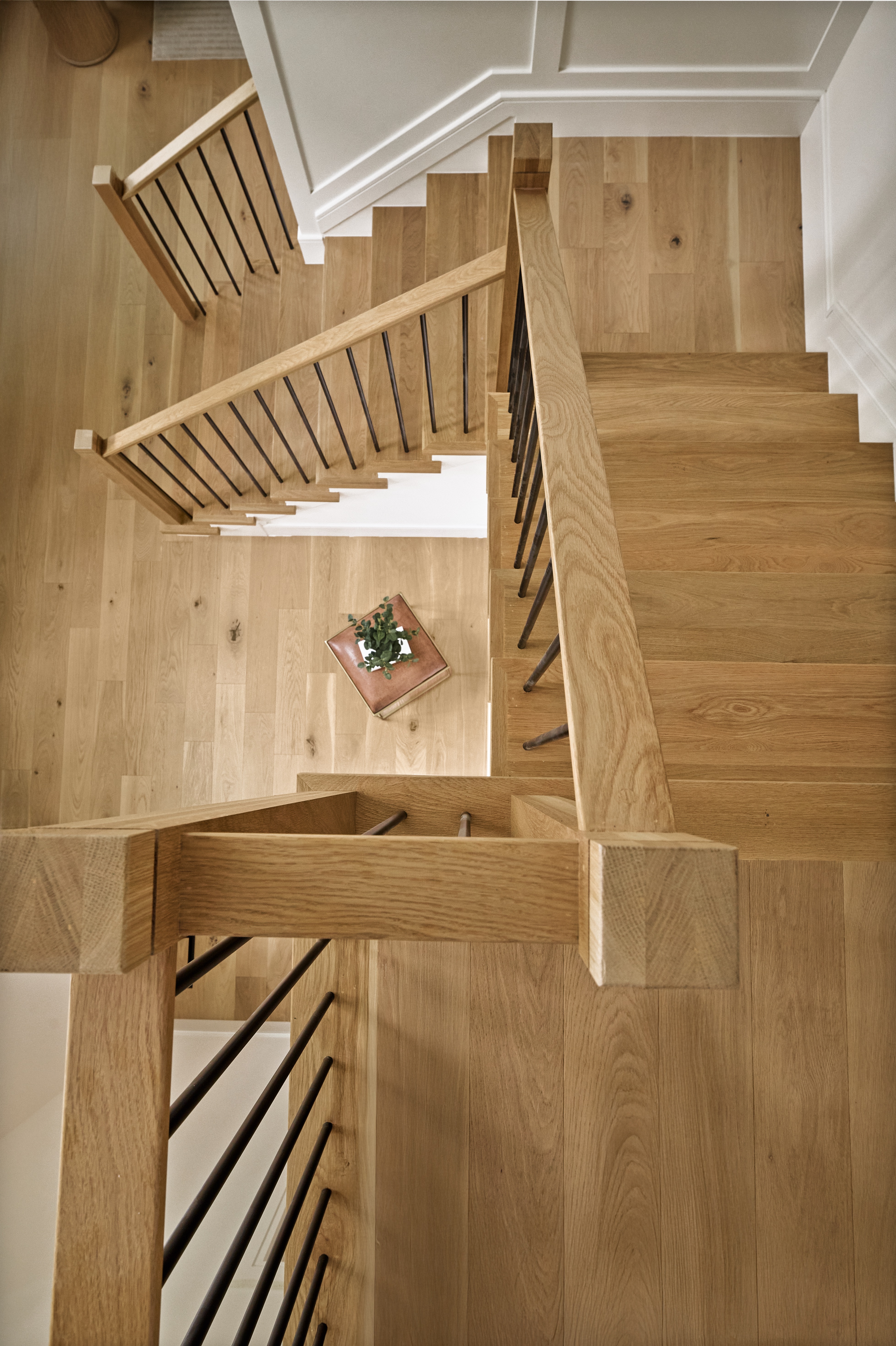 Overhead staircase detail — architectural design photography